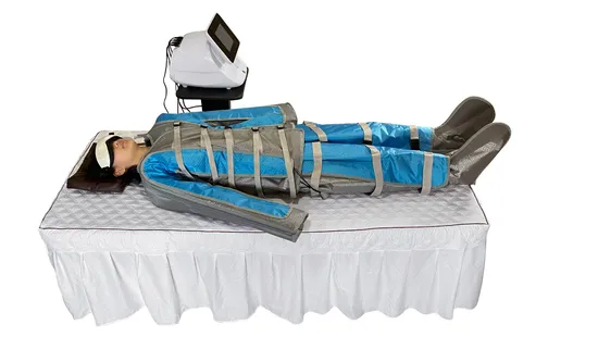 Airbags de mesa 24 câmaras 3 em 1 Máquina de pressoterapia profissional Pressoterapia Corporal Slim Drenagem linfática Absorvente de óleo